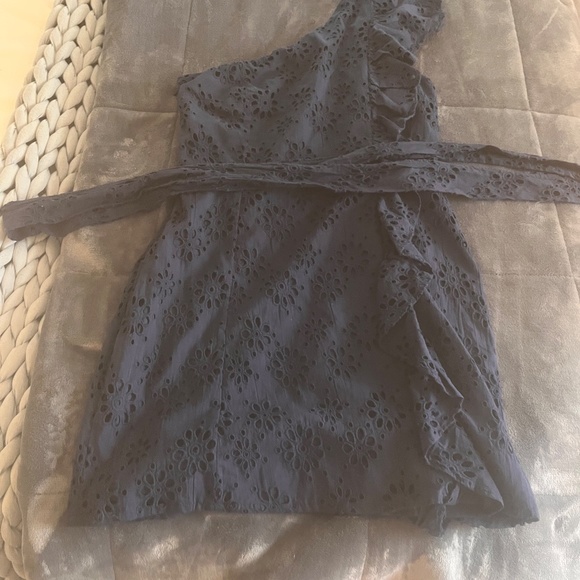 Lovers + Friends Navy One Shoulder Dress - Picture 4 of 12